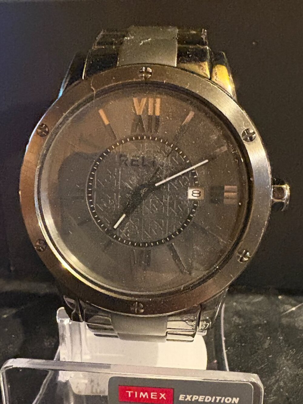 Men's Black Relic Watch Gunmental